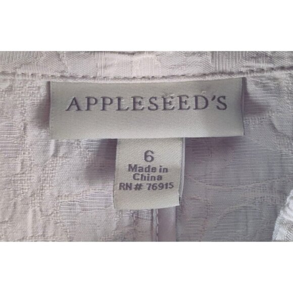 Embossed Appleseeds Blazer Off-White Floral Cottage Core Boho Shabby Chic Career - Picture 5 of 13